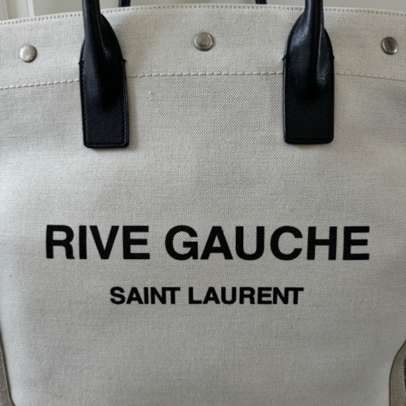 SAINT LAURENT LINEN TOTE - Picture 5 of 13
